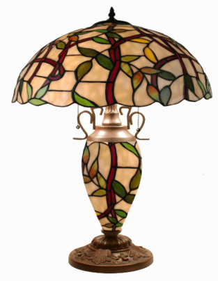 Tiffany Table Lamp - DY08009-18BTL - handcrafted Tiffany stained glass lamp