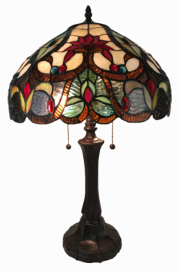 Tiffany Table Lamp - DY08010-16TL - handcrafted Tiffany stained glass lamp