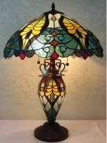 DYL-DLPB - handcrafted Tiffany stained glass lamp