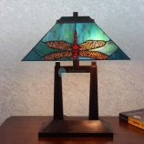 Tiffany Table Lamp - DYL162010 - handcrafted Tiffany stained glass lamp