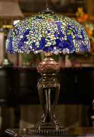 Tiffany Table Lamp - DYL22WTL - handcrafted Tiffany stained glass lamp