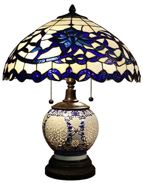 Tiffany Table Lamp - DYL451-743 - handcrafted Tiffany stained glass lamp