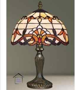 G083121 - handcrafted Tiffany stained glass lamp