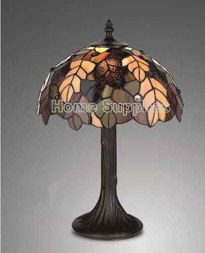 G121420 - handcrafted Tiffany stained glass lamp
