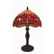 G121467A - handcrafted Tiffany stained glass lamp