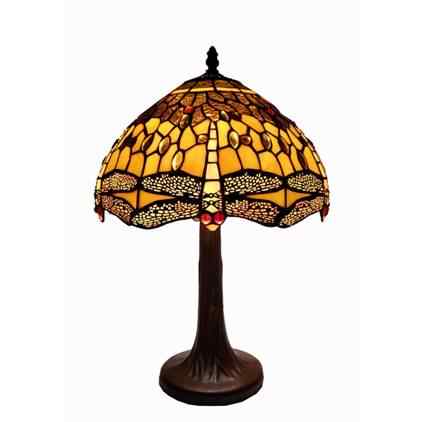 G121467B - handcrafted Tiffany stained glass lamp