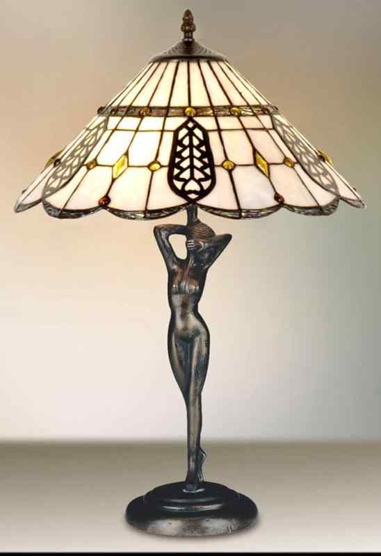 G143151 - handcrafted Tiffany stained glass lamp