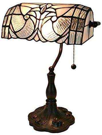 Tiffany Table Lamp - HS-1BKW - handcrafted Tiffany stained glass lamp