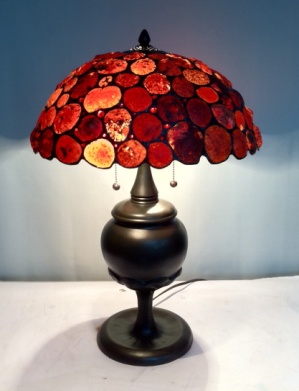 Tiffany Table Lamp - JS6137-16-2-RHK20 - handcrafted Tiffany stained glass lamp