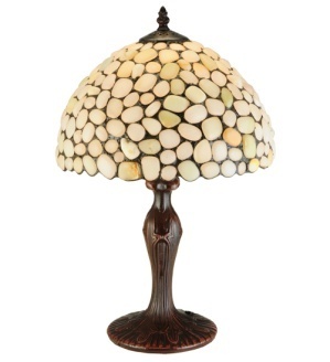 Tiffany Table Lamp - JS6138-12-1-BE - handcrafted Tiffany stained glass lamp