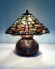 Tiffany Table Lamp - JS6812-16-2-JB19-5 - handcrafted Tiffany stained glass lamp
