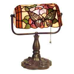 KS61+MB51 - handcrafted Tiffany stained glass lamp