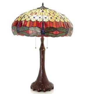 L326+BB139 - handcrafted Tiffany stained glass lamp