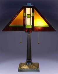 Tiffany Table Lamp - MIS102 - handcrafted Tiffany stained glass lamp