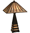 Tiffany Table Lamp - MS143-22-1-RGV20 - handcrafted Tiffany stained glass lamp