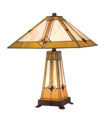 Tiffany Table Lamp - MS157-24-1-L157-1 - handcrafted Tiffany stained glass lamp