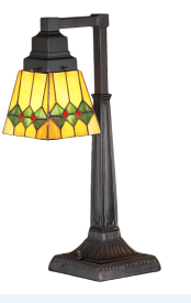 Tiffany Table Lamp - MS204-07R-1 - handcrafted Tiffany stained glass lamp