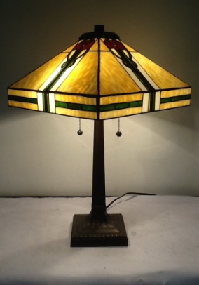 Tiffany Table Lamp - MS237-20-2-DP20 - handcrafted Tiffany stained glass lamp