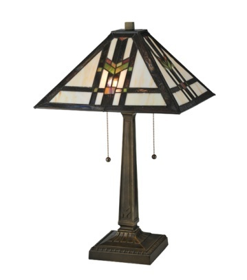 Tiffany Table Lamp - MS288-20-2-YDP20 - handcrafted Tiffany stained glass lamp