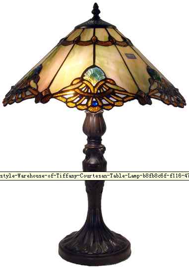 Tiffany Table Lamp - NSC161072A-N061 - handcrafted Tiffany stained glass lamp
