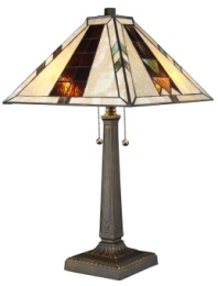 QSC18039/MI - Handcrafted Stained Glass Lamp