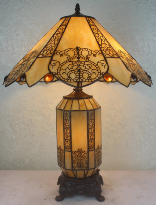 Tiffany Table Lamp - QSC20498 - handcrafted Tiffany stained glass lamp