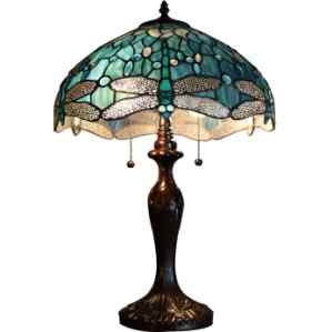 Tiffany Table Lamp - QT-12016 - handcrafted Tiffany stained glass lamp