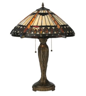 SG123-18
-1-YBC20 - handcrafted Tiffany stained glass lamp