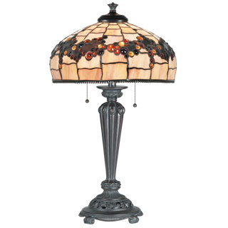 Tiffany Table Lamp - SG134-16-1-RGH20 - handcrafted Tiffany stained glass lamp
