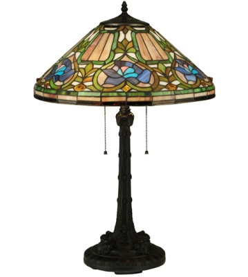 Tiffany Table Lamp - SG256-18-1-DYA20 - handcrafted Tiffany stained glass lamp