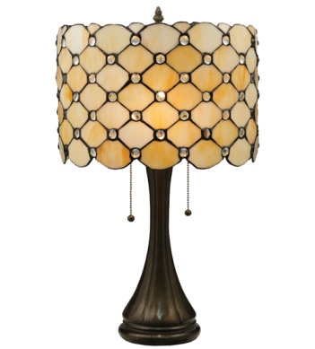 SG312-13-1
-JL20-2 - handcrafted Tiffany stained glass lamp