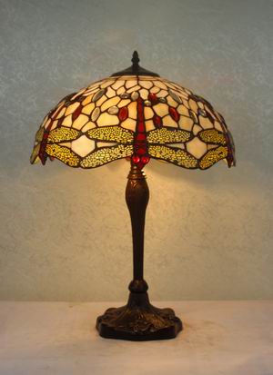 T056/16TL - handcrafted Tiffany stained glass lamp