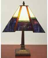 T12M105 - handcrafted Tiffany stained glass lamp