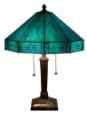 T14M113 THRUG - handcrafted Tiffany stained glass lamp