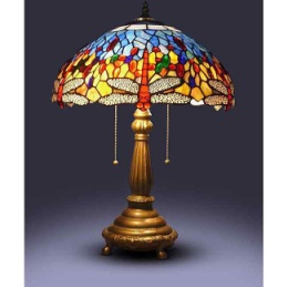 T16275ARD - handcrafted Tiffany stained glass lamp