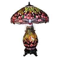 T18275TGRA - handcrafted Tiffany stained glass lamp