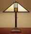 T18M111 - handcrafted Tiffany stained glass lamp
