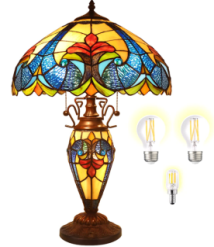Tiffany Table Lamp - TF16018TLA - handcrafted Tiffany stained glass lamp