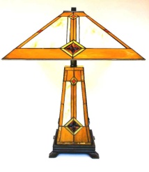 Tiffany Table Lamp - TF1735TL - handcrafted Tiffany stained glass lamp