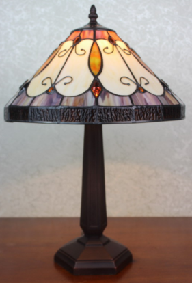 TF7041/12TL - handcrafted Tiffany stained glass lamp