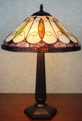 TF7041/16TL - handcrafted Tiffany stained glass lamp