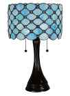 TF7048TL BLUE - handcrafted Tiffany stained glass lamp