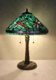 Tiffany Table Lamp - TFBD16TTL - handcrafted Tiffany stained glass lamp