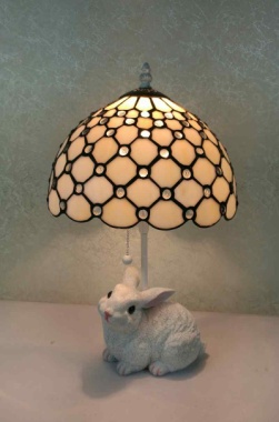 Tiffany Table Lamp - TFTL-1020RB - handcrafted Tiffany stained glass lamp