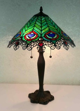 Tiffany Table Lamp - TFTL-1624PL - handcrafted Tiffany stained glass lamp