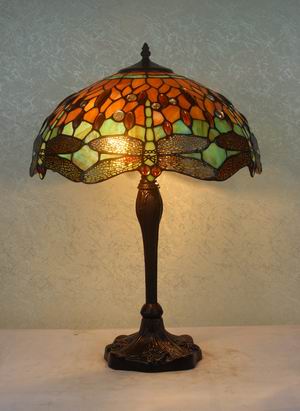 TP1P2/16Y - handcrafted Tiffany stained glass lamp