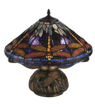 Tiffany Table Lamp - TR812-17-13-JB20-13 - handcrafted Tiffany stained glass lamp