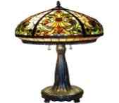WHT001(BR002) - handcrafted Tiffany stained glass lamp