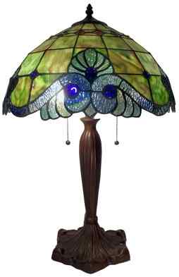 Tiffany Table Lamp - WOT16-24BTL - handcrafted Tiffany stained glass lamp