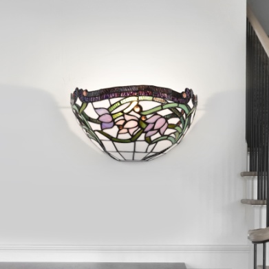 W123232 - handcrafted Tiffany stained glass lamp